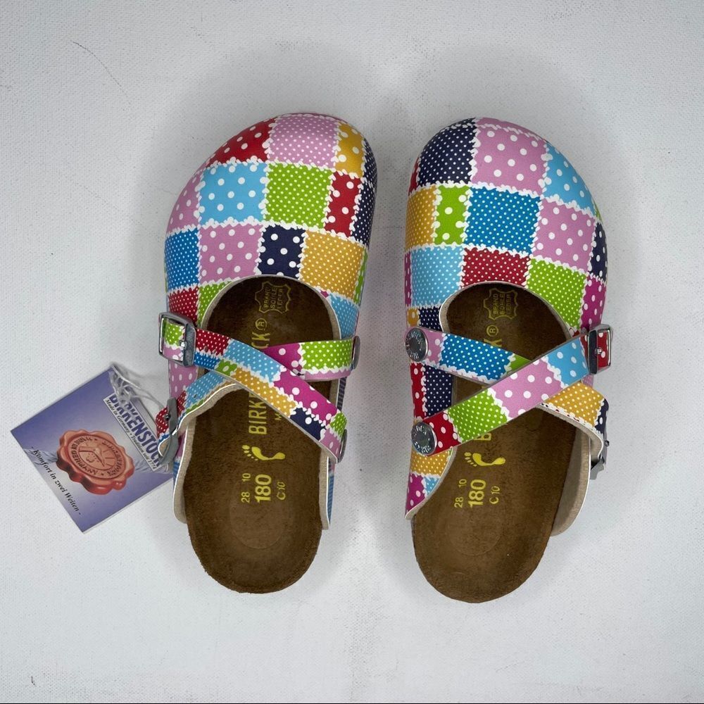 Birkenstock Dorian Patchwork Mules Clogs NIB - Picture 3 of 9